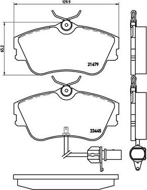 Brembo P 85 050 - Bremžu uzliku kompl., Disku bremzes adetalas.lv