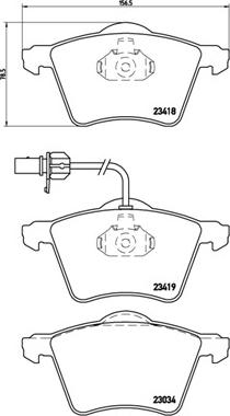 Brembo P 85 062 - Bremžu uzliku kompl., Disku bremzes adetalas.lv