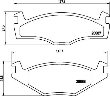 Brembo P 85 005 - Bremžu uzliku kompl., Disku bremzes adetalas.lv