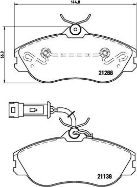 Brembo P 85 018 - Bremžu uzliku kompl., Disku bremzes adetalas.lv