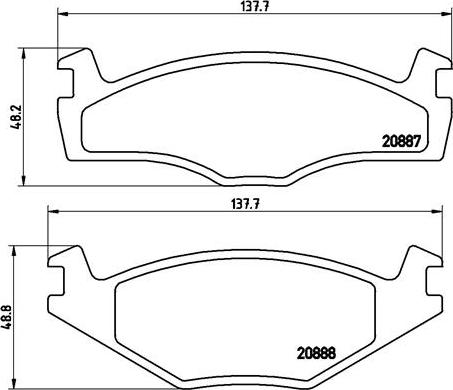 Brembo P 85 012 - Bremžu uzliku kompl., Disku bremzes adetalas.lv