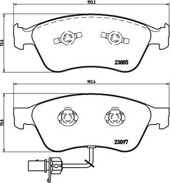 Brembo P 85 087 - Bremžu uzliku kompl., Disku bremzes adetalas.lv