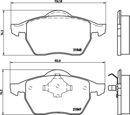 Brembo P 85 039 - Bremžu uzliku kompl., Disku bremzes adetalas.lv