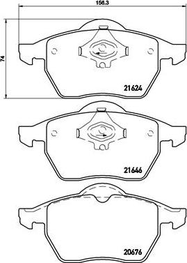 Brembo P 85 036 - Bremžu uzliku kompl., Disku bremzes adetalas.lv