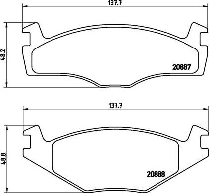 Brembo P 85 024 - Bremžu uzliku kompl., Disku bremzes adetalas.lv