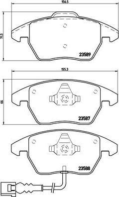 Brembo P 85 075X - Bremžu uzliku kompl., Disku bremzes adetalas.lv