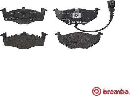 Brembo P 85 071 - Bremžu uzliku kompl., Disku bremzes adetalas.lv