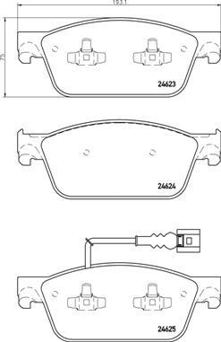 Brembo P 85 141 - Bremžu uzliku kompl., Disku bremzes adetalas.lv