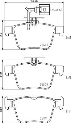 Brembo P 85 162 - Bremžu uzliku kompl., Disku bremzes adetalas.lv