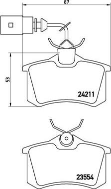 Brembo P 85 101 - Bremžu uzliku kompl., Disku bremzes adetalas.lv