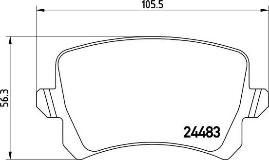 Brembo P 85 108 - Bremžu uzliku kompl., Disku bremzes adetalas.lv