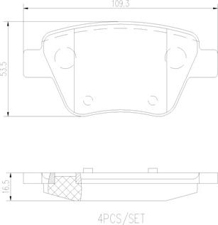 Brembo P85114N - Bremžu uzliku kompl., Disku bremzes adetalas.lv