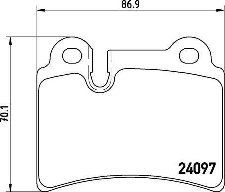 Brembo P 85 111 - Bremžu uzliku kompl., Disku bremzes adetalas.lv