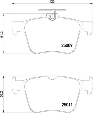 Brembo P 85 124 - Bremžu uzliku kompl., Disku bremzes adetalas.lv