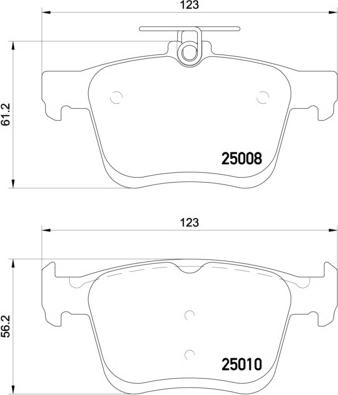 Brembo P 85 125E - Bremžu uzliku kompl., Disku bremzes adetalas.lv