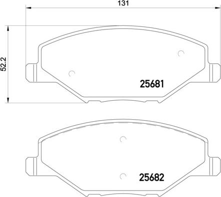 Brembo P 85 121 - Bremžu uzliku kompl., Disku bremzes adetalas.lv