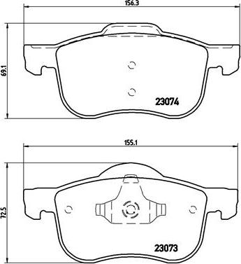 Brembo P 86 016 - Bremžu uzliku kompl., Disku bremzes adetalas.lv