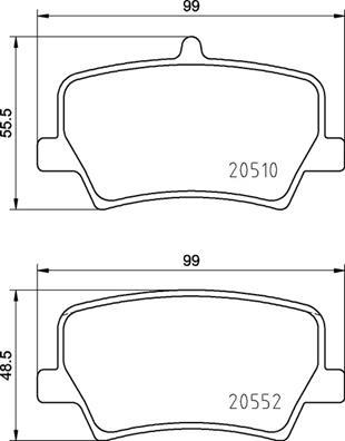 Brembo P 86 032 - Bremžu uzliku kompl., Disku bremzes adetalas.lv