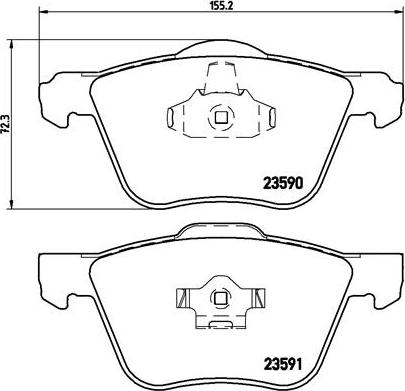 Brembo P 86 022 - Bremžu uzliku kompl., Disku bremzes adetalas.lv