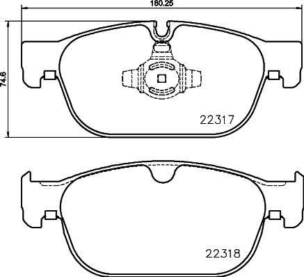 Brembo P 86 027 - Bremžu uzliku kompl., Disku bremzes adetalas.lv