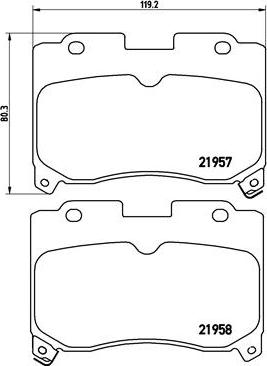 Brembo P 83 090 - Bremžu uzliku kompl., Disku bremzes adetalas.lv