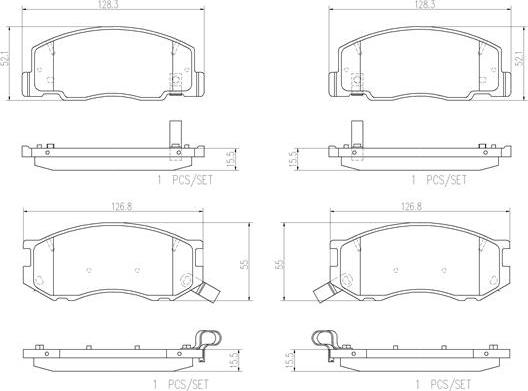 Brembo P83093N - Bremžu uzliku kompl., Disku bremzes adetalas.lv