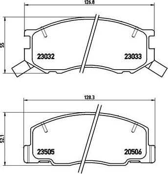 Brembo P 83 093 - Bremžu uzliku kompl., Disku bremzes adetalas.lv