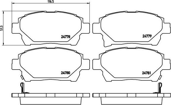 Brembo P 83 097 - Bremžu uzliku kompl., Disku bremzes adetalas.lv