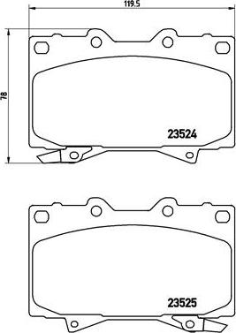 Brembo P 83 048 - Bremžu uzliku kompl., Disku bremzes adetalas.lv