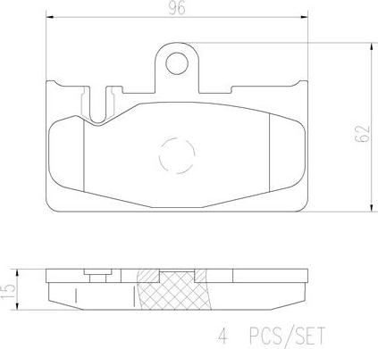 Brembo P83059N - Bremžu uzliku kompl., Disku bremzes adetalas.lv