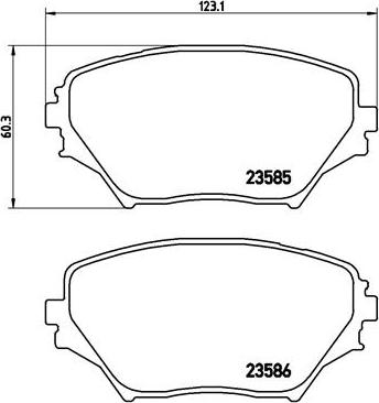 Brembo P 83 055 - Bremžu uzliku kompl., Disku bremzes adetalas.lv