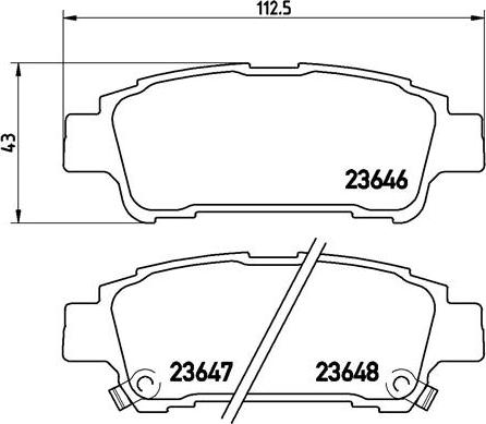 Brembo P 83 056 - Bremžu uzliku kompl., Disku bremzes adetalas.lv