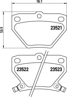 Brembo P 83 052 - Bremžu uzliku kompl., Disku bremzes adetalas.lv