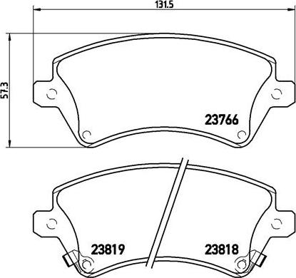 Brembo P 83 064 - Bremžu uzliku kompl., Disku bremzes adetalas.lv