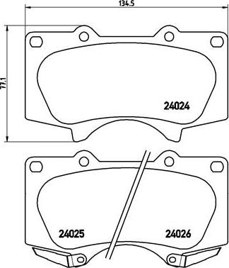 Brembo P 83 066X - Bremžu uzliku kompl., Disku bremzes adetalas.lv