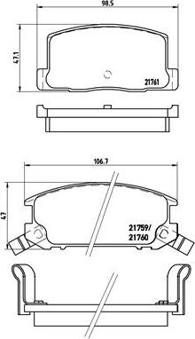 Brembo P 83 019 - Bremžu uzliku kompl., Disku bremzes adetalas.lv