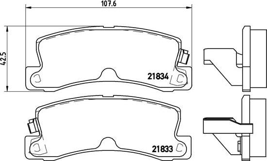 Brembo P 83 015 - Bremžu uzliku kompl., Disku bremzes adetalas.lv