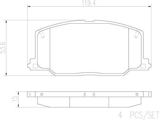 Brembo P83016N - Bremžu uzliku kompl., Disku bremzes adetalas.lv