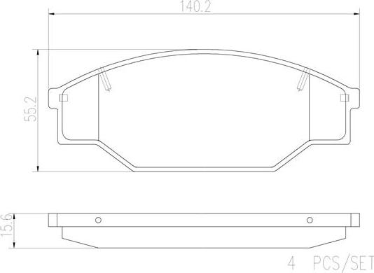 Brembo P83013N - Bremžu uzliku kompl., Disku bremzes adetalas.lv