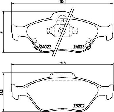 Brembo P 83 085 - Bremžu uzliku kompl., Disku bremzes adetalas.lv