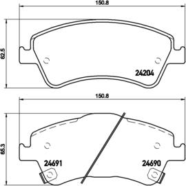 Brembo P 83 081 - Bremžu uzliku kompl., Disku bremzes adetalas.lv