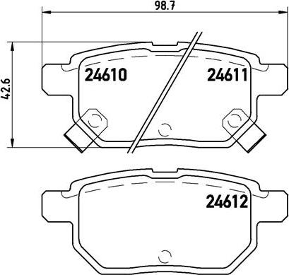 Brembo P 83 083 - Bremžu uzliku kompl., Disku bremzes adetalas.lv