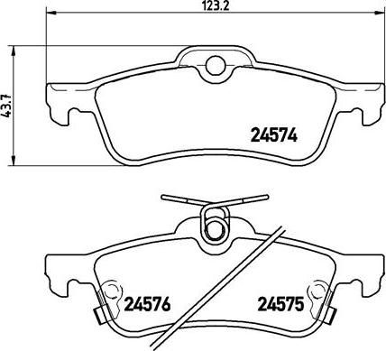 Brembo P 83 087 - Bremžu uzliku kompl., Disku bremzes adetalas.lv