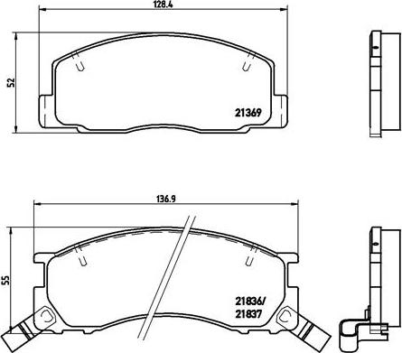 Brembo P 83 029 - Bremžu uzliku kompl., Disku bremzes adetalas.lv