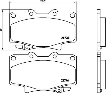 Brembo P 83 025 - Bremžu uzliku kompl., Disku bremzes adetalas.lv