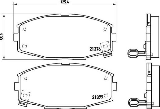 Brembo P 83 020 - Bremžu uzliku kompl., Disku bremzes adetalas.lv