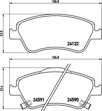 Brembo P 83 079 - Bremžu uzliku kompl., Disku bremzes adetalas.lv