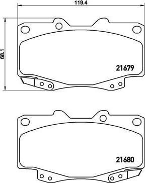 Brembo P 83 151 - Bremžu uzliku kompl., Disku bremzes adetalas.lv