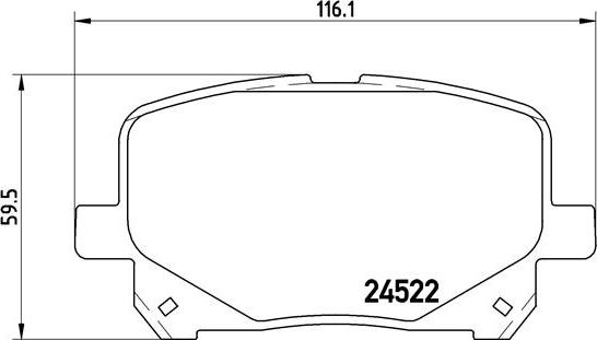 Brembo P 83 100 - Bremžu uzliku kompl., Disku bremzes adetalas.lv