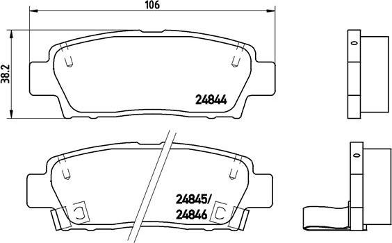 Brembo P 83 111 - Bremžu uzliku kompl., Disku bremzes adetalas.lv